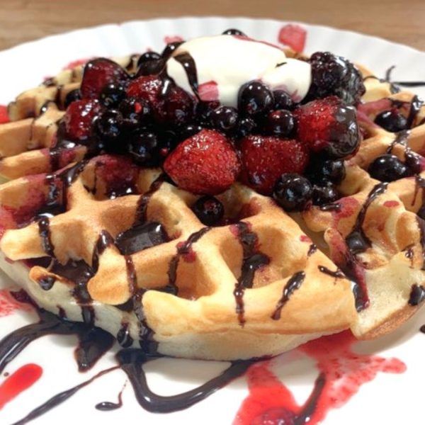 Make sweet waffles with our gluten-free sweet waffle mix