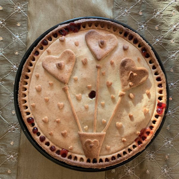 A vegan cherry and apple pie made with our vegan gluten-free sweet pastry mix